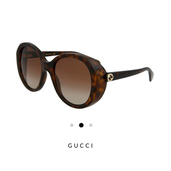 GUCCI Oversized Round Sunglasses Tortoise NEW in Box - Picture 6 of 16